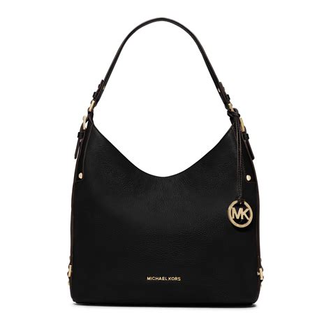 michael kors bedford large top zip black leather shoulder bag|Michael Kors bedford crossbody bag.